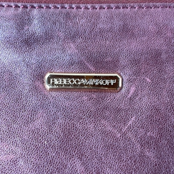 Rebecca Minkoff Mini 5 Zip Crossbody Bag Purse in Burgundy - Picture 2 of 8